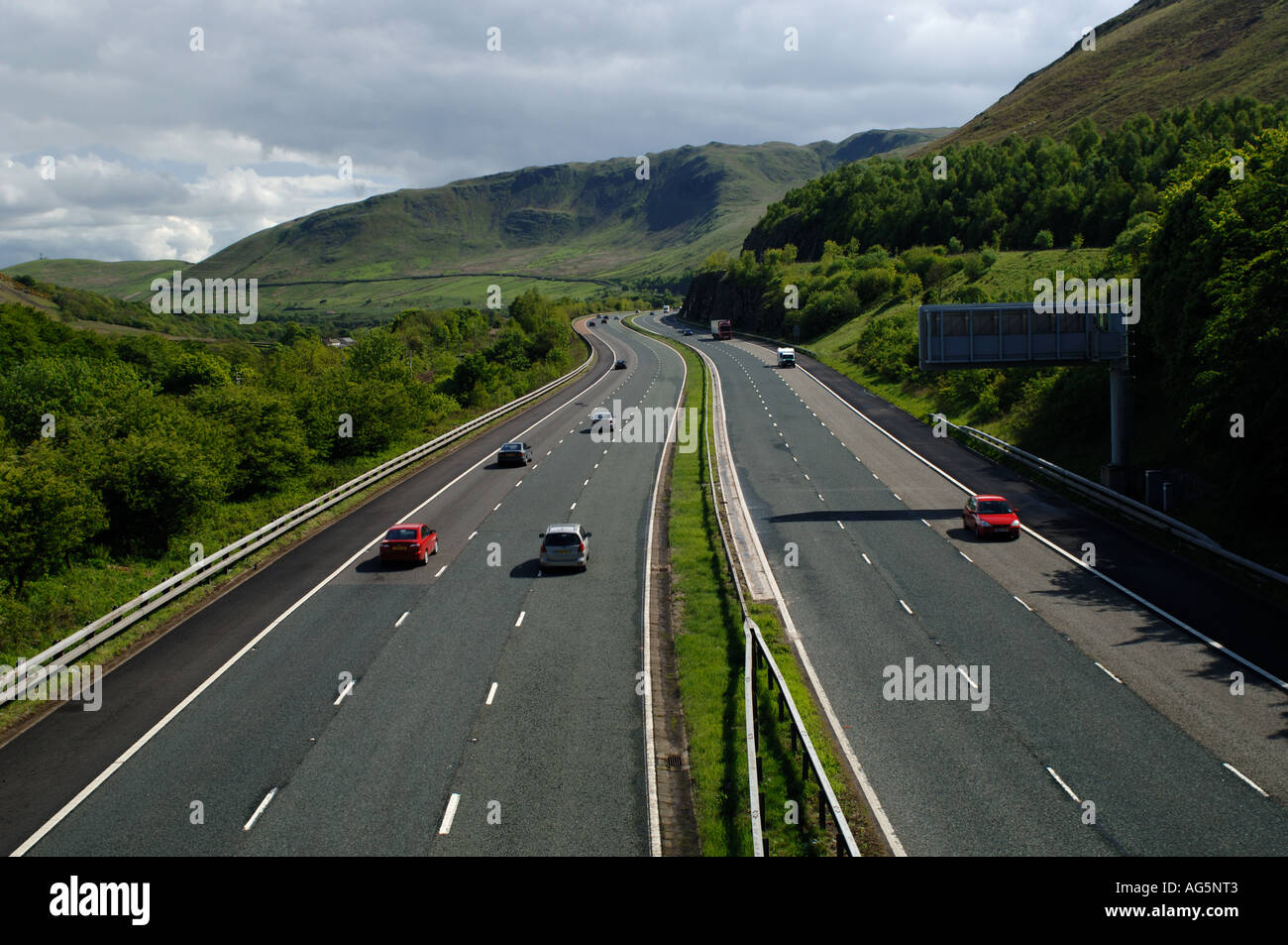 Motorway M6 at Lake District Stock Photo Alamy