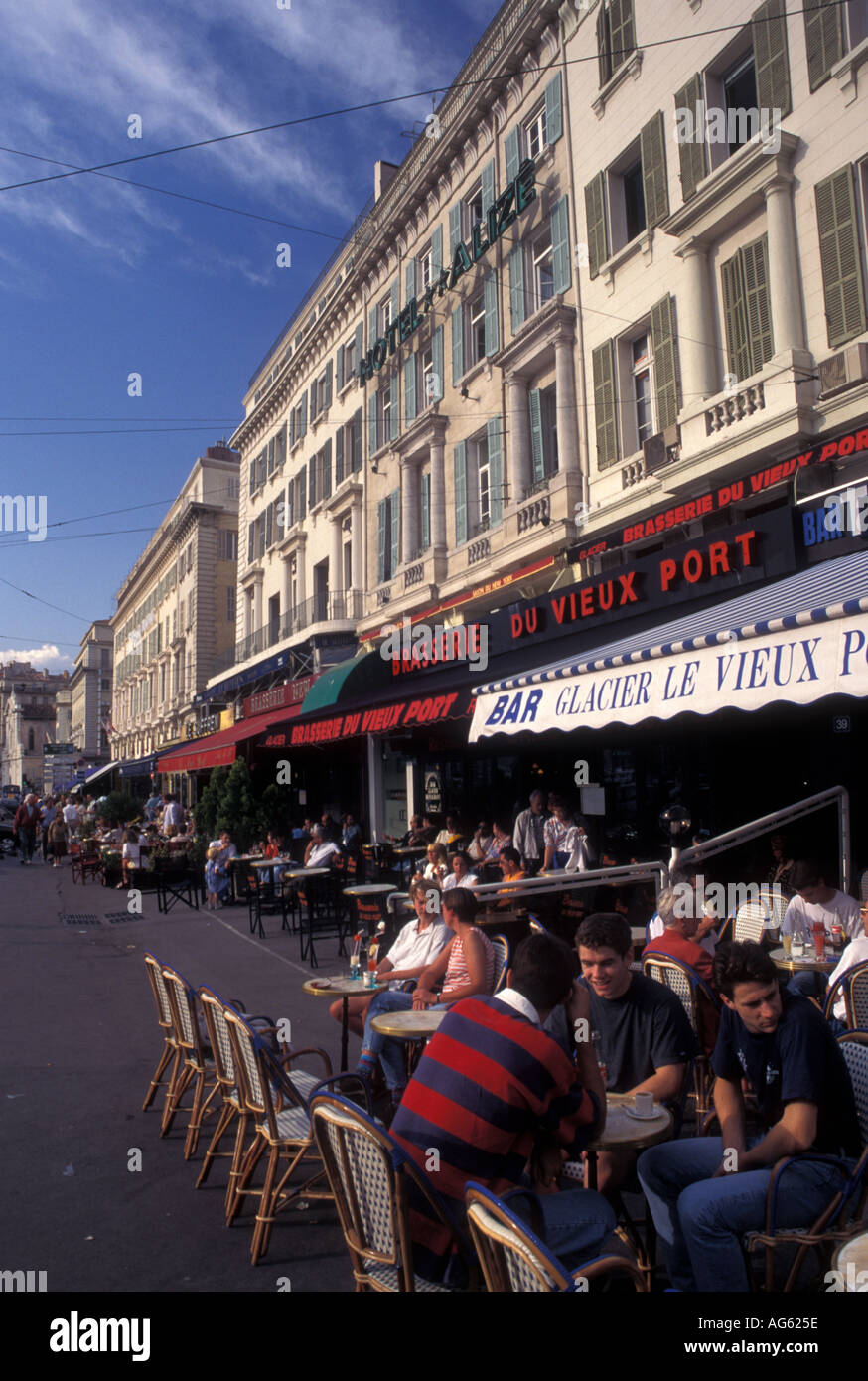 Quai des belges old vieux port marseilles france hires stock