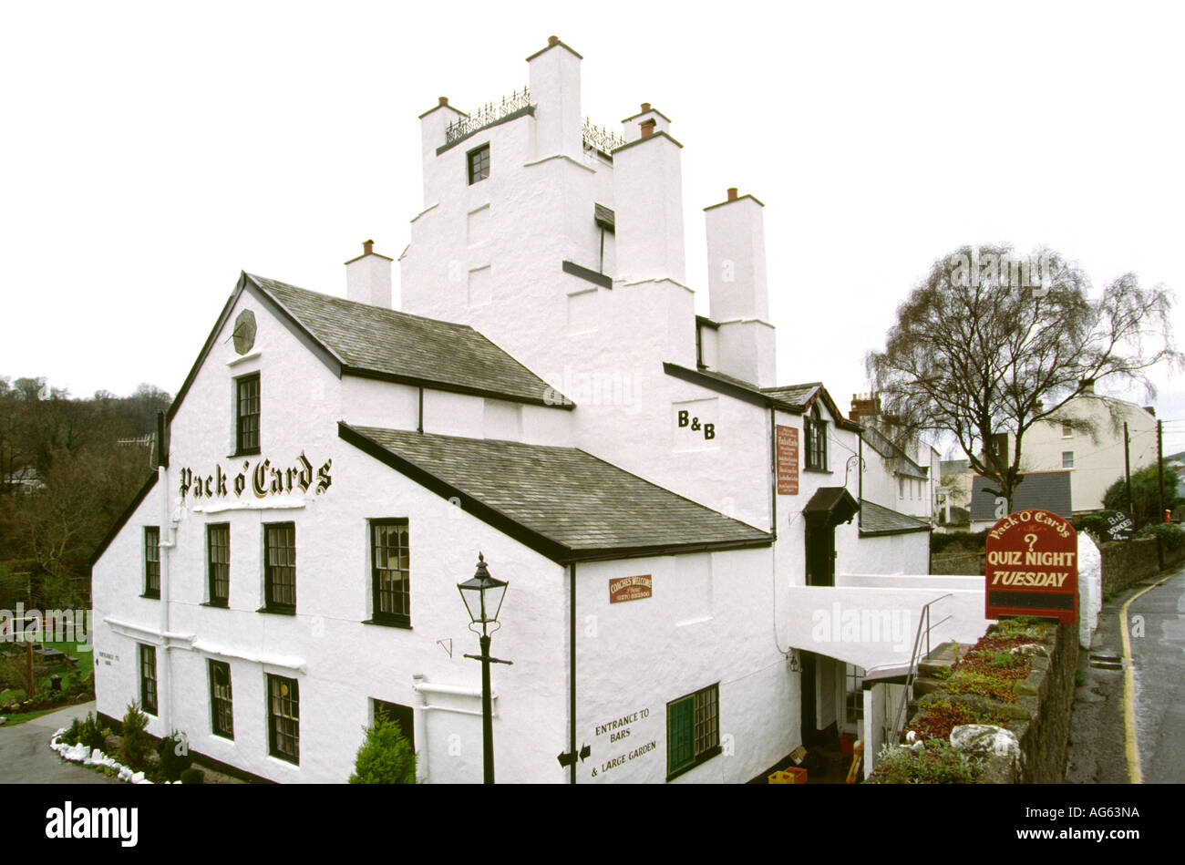 Devon Exmoor Combe Martin the Pack O Cards Inn won in a game of cards