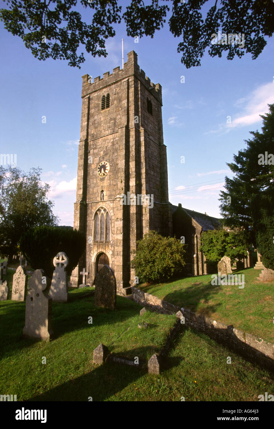 Devon Chagford parish church Stock Photo