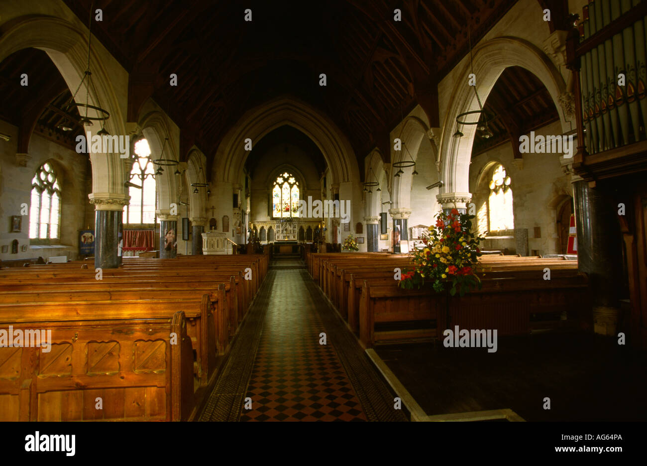 Devon Otterton parish church interior Stock Photo