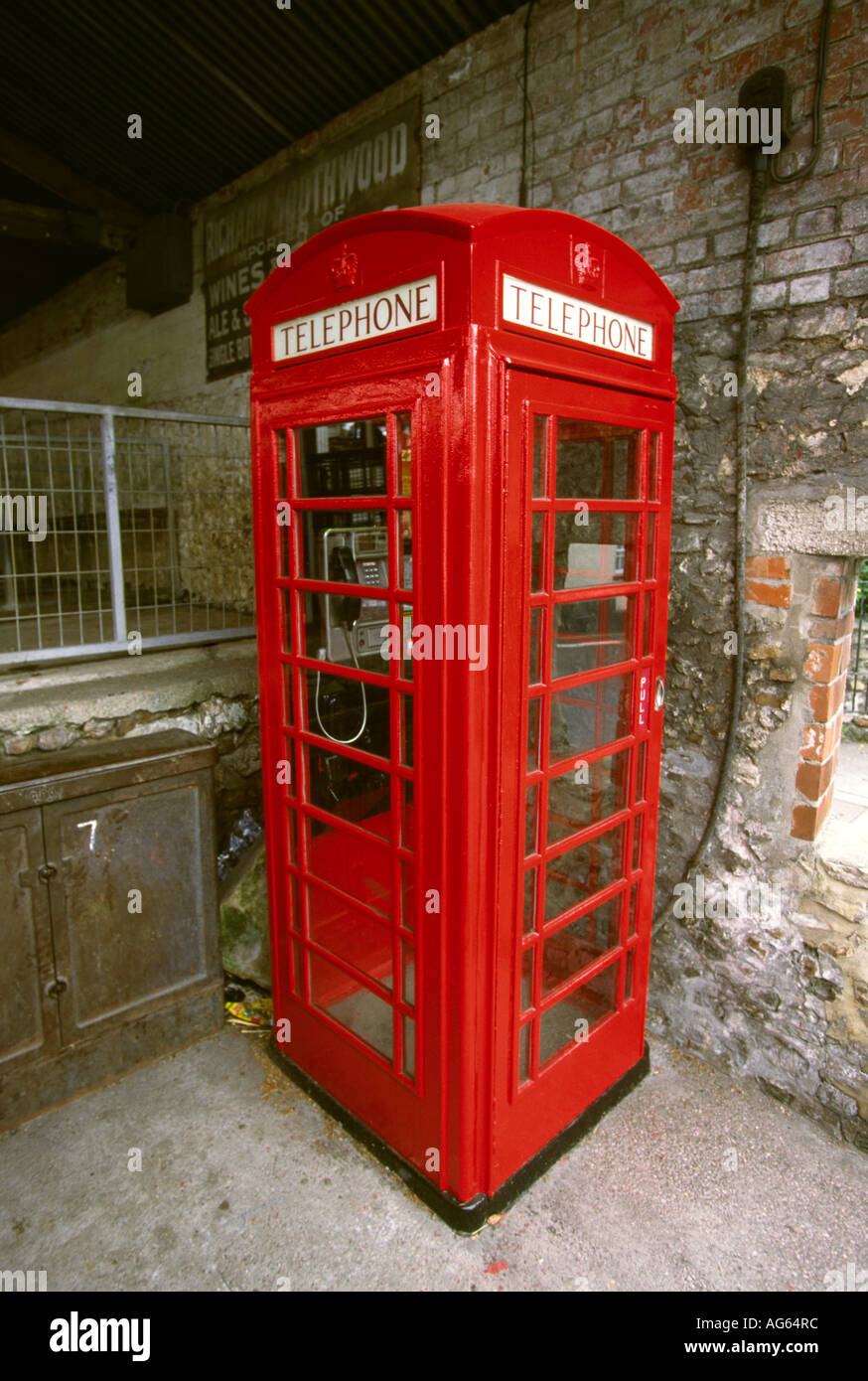 Devon Axminster livestock market K6 phone box Stock Photo - Alamy