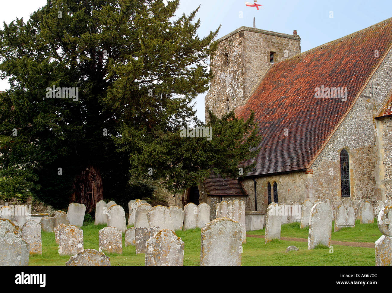 Exterior of St Peter's Church, Henfield, Sussex, UK Stock Photo