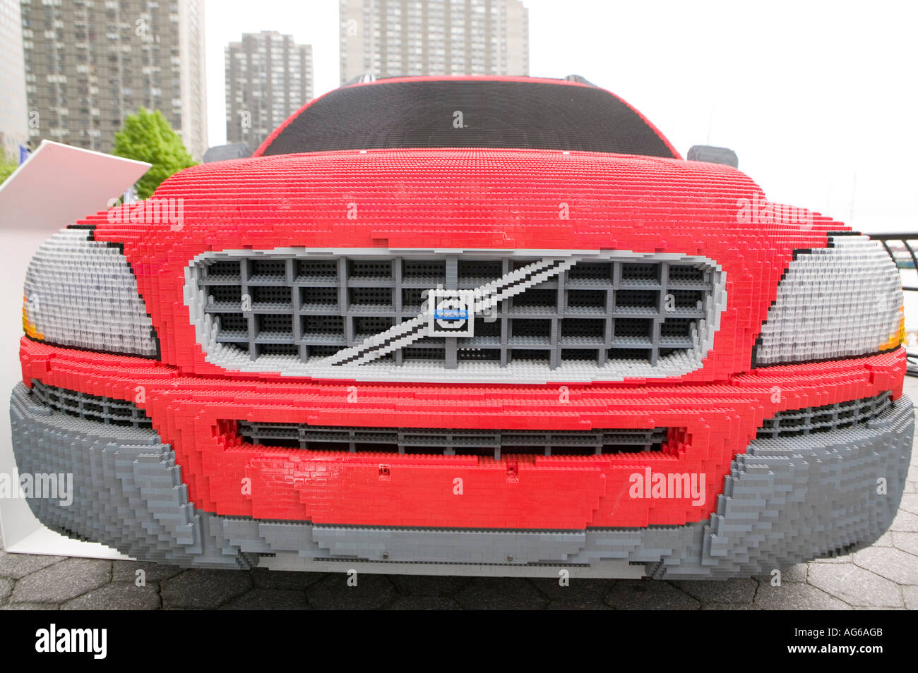Full scale Volvo XC90 car replica made of Lego on display in New York USA May 2006 Stock Photo