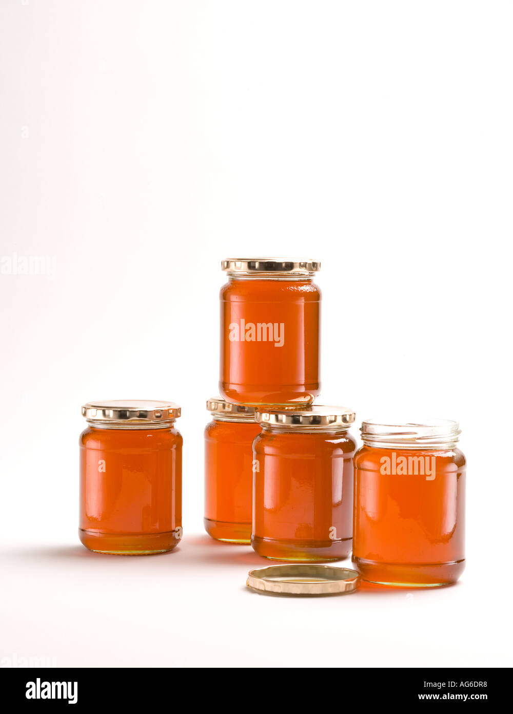 Jars of honey Stock Photo Alamy