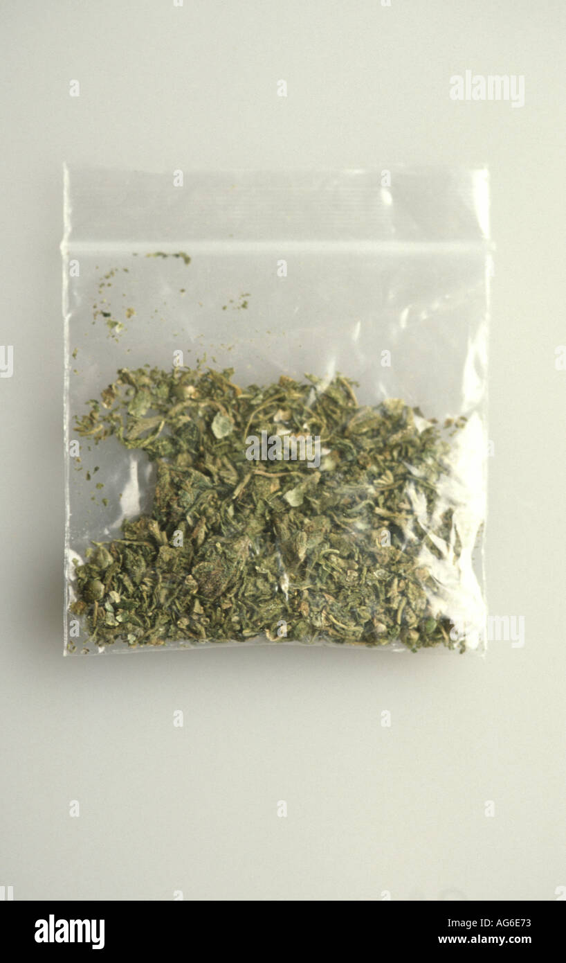 A 10 pound uk bag of marijuana Stock Photo - Alamy