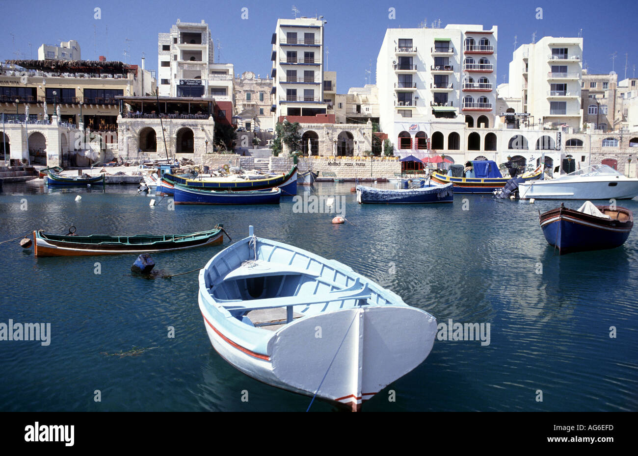 ST JULIANS BAY Malta Stock Photo