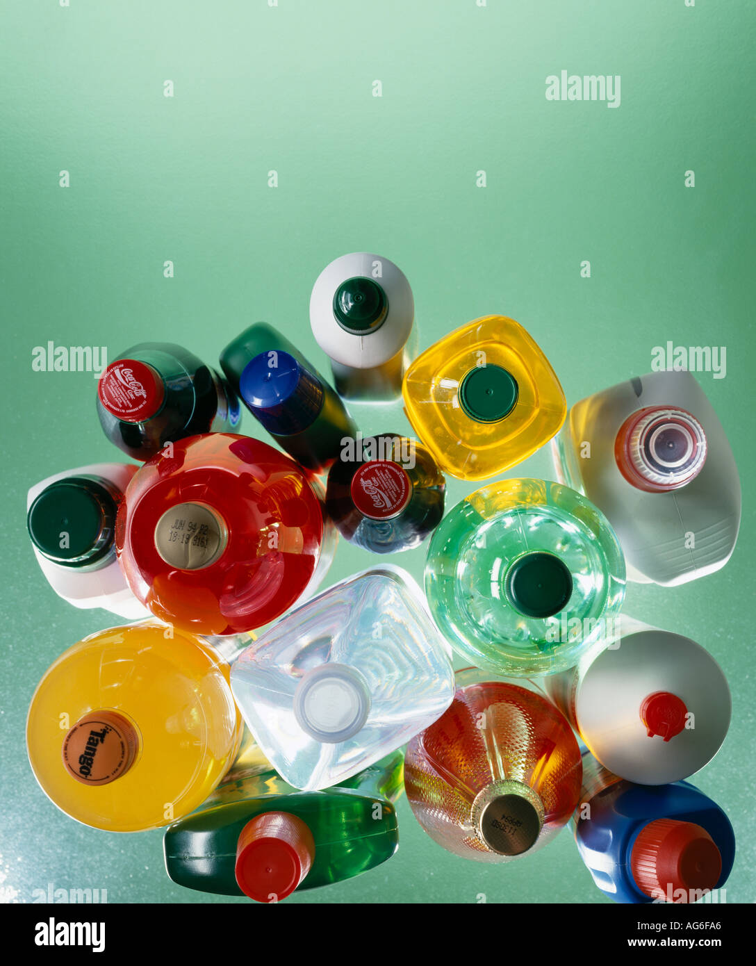 different coloured and shaped plastic bottles Stock Photo - Alamy