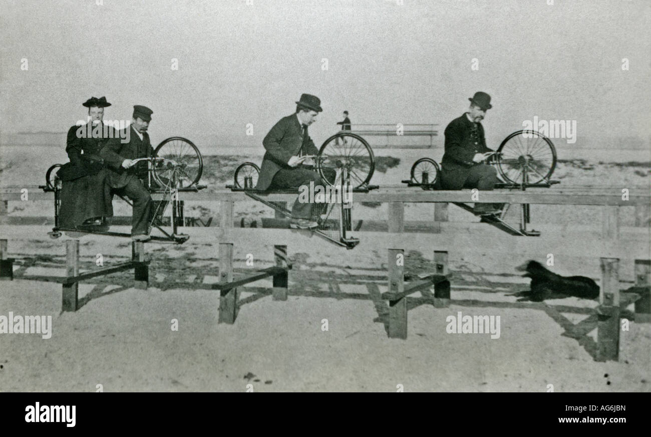 Hotchkiss Bicycle Railway Great Yarmouth c.1900 Stock Photo