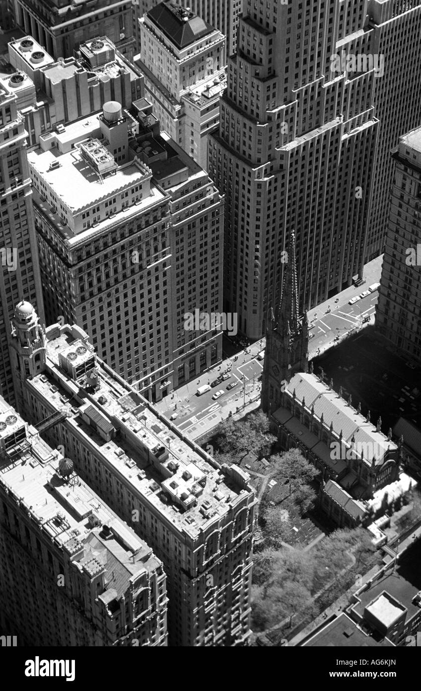 Aerial view of Manhattan street New York USA Stock Photo - Alamy