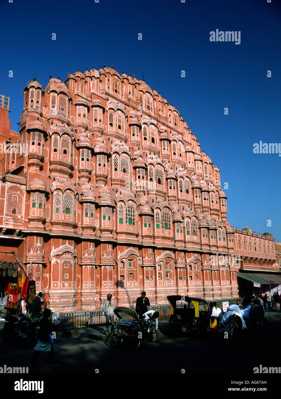 India Rajasthan Jaipur Howa Mahal palace of the winds Stock Photo