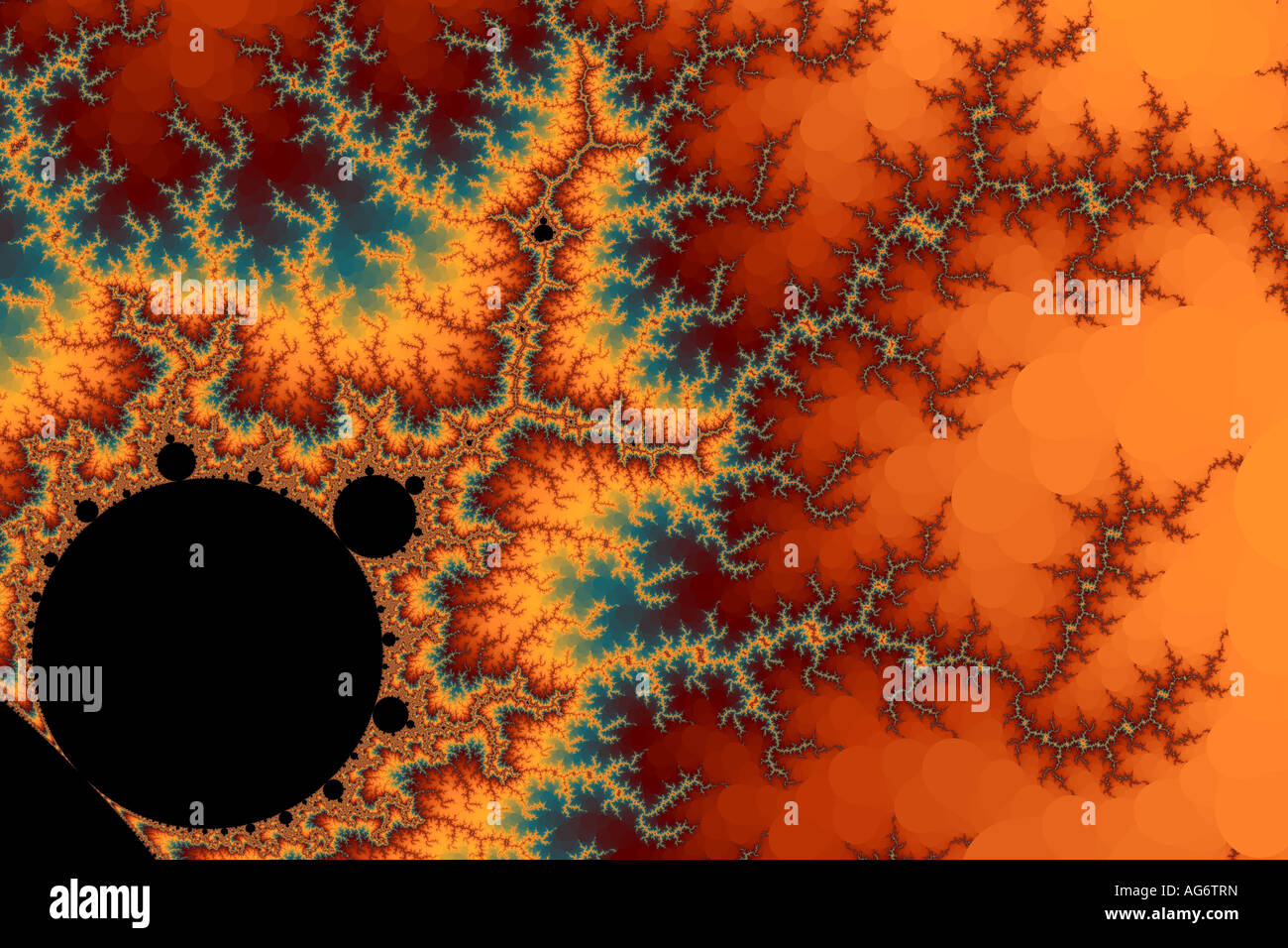 Close up shot of a mandelbrot sun Stock Photo
