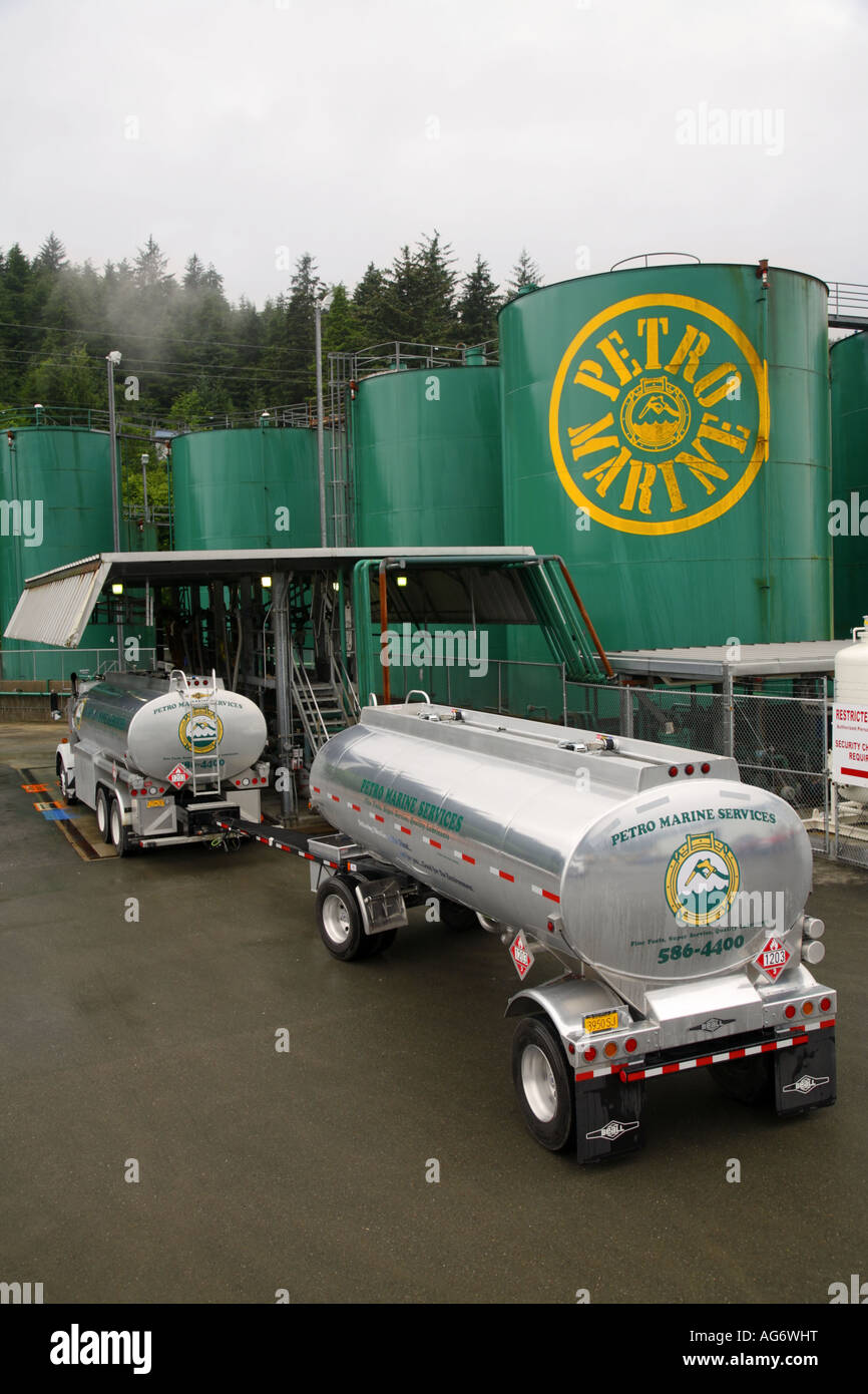 Petro Marine Services fuel plant Juneau Alaska Stock Photo Alamy