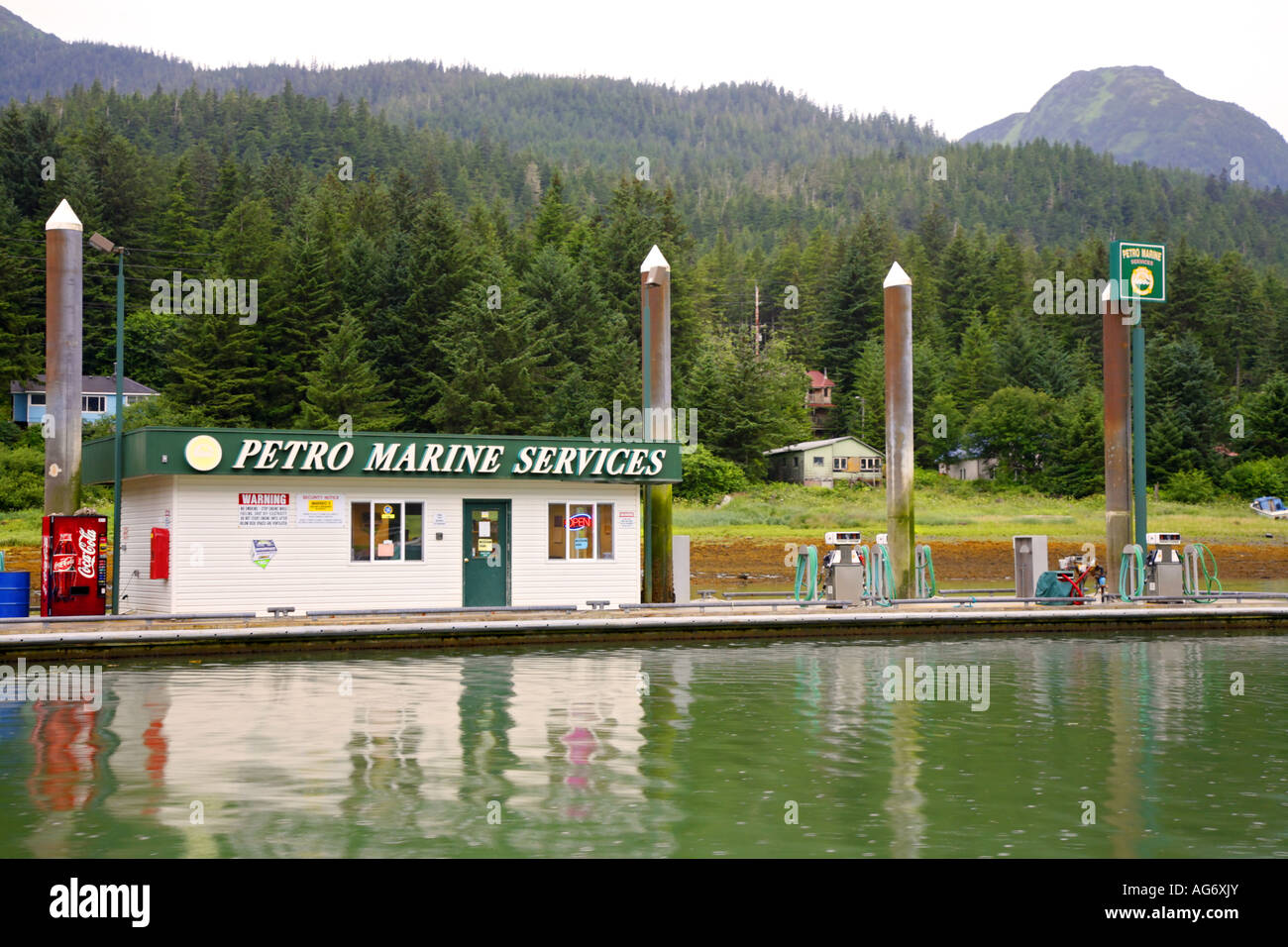Petro Marine Services fuel dock Juneau Alaska Stock Photo Alamy