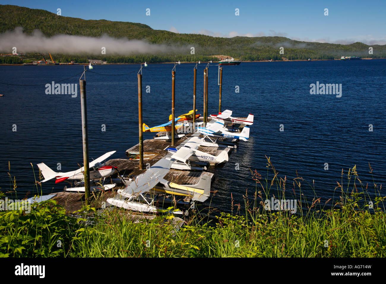 Float planes in Ketchikan Alaska Stock Photo Alamy