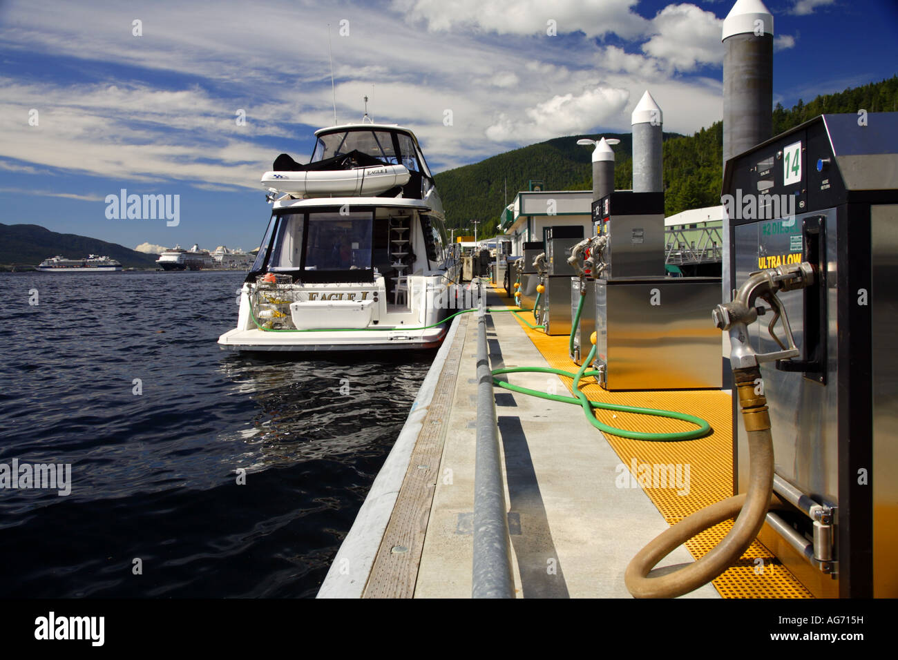 The Petro Marine Services fuel dock Ketchikan Alaska Stock Photo Alamy