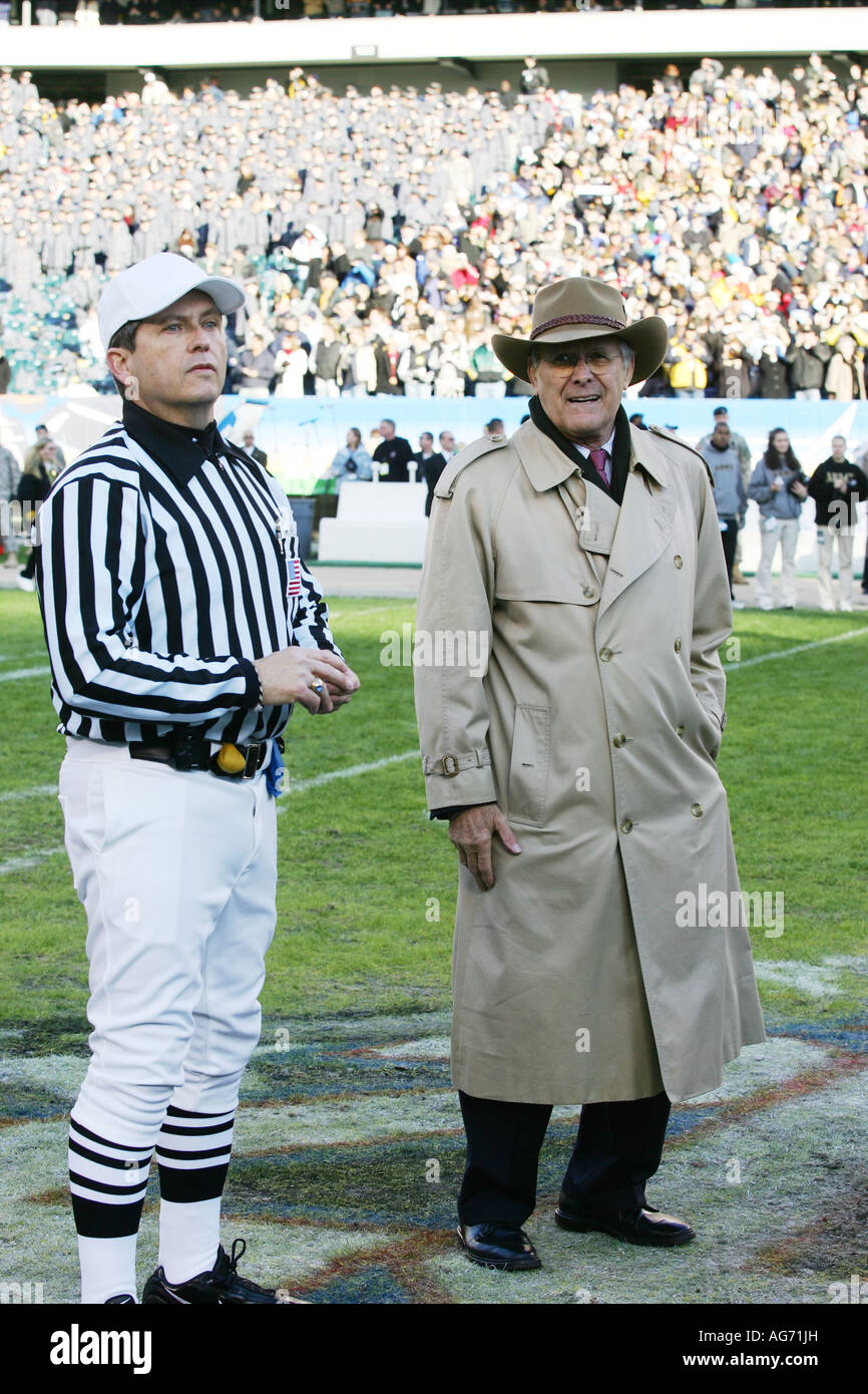 donald rumsfeld at the army navy football match in philidelphia Stock Photo