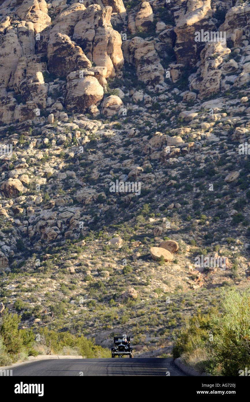 A bike rider on the Scenic Drive through Red Rock Canyon Las Vegas ...