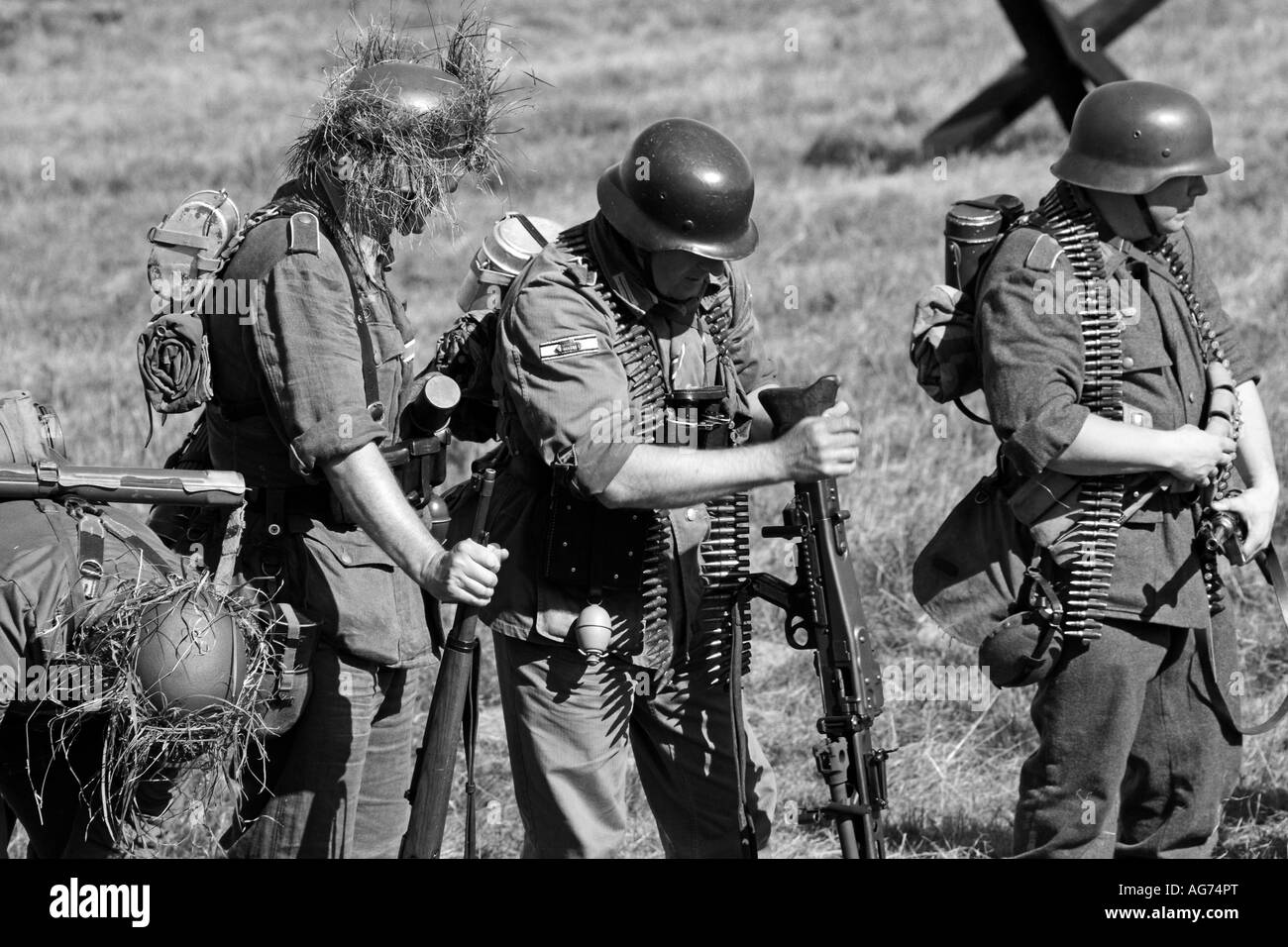 German Infantry Soldiers In Combat In Normandy France 1944 Stock Photo
