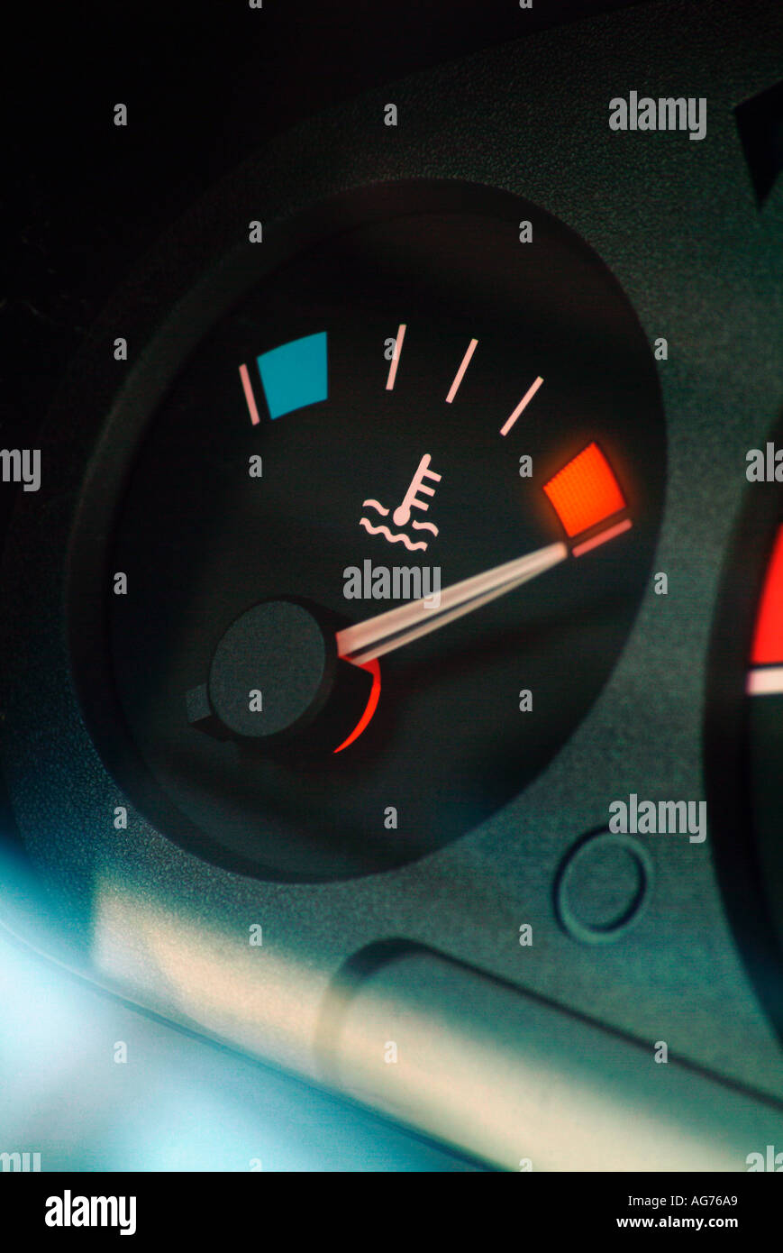 car temperature gauge on hot Stock Photo Alamy