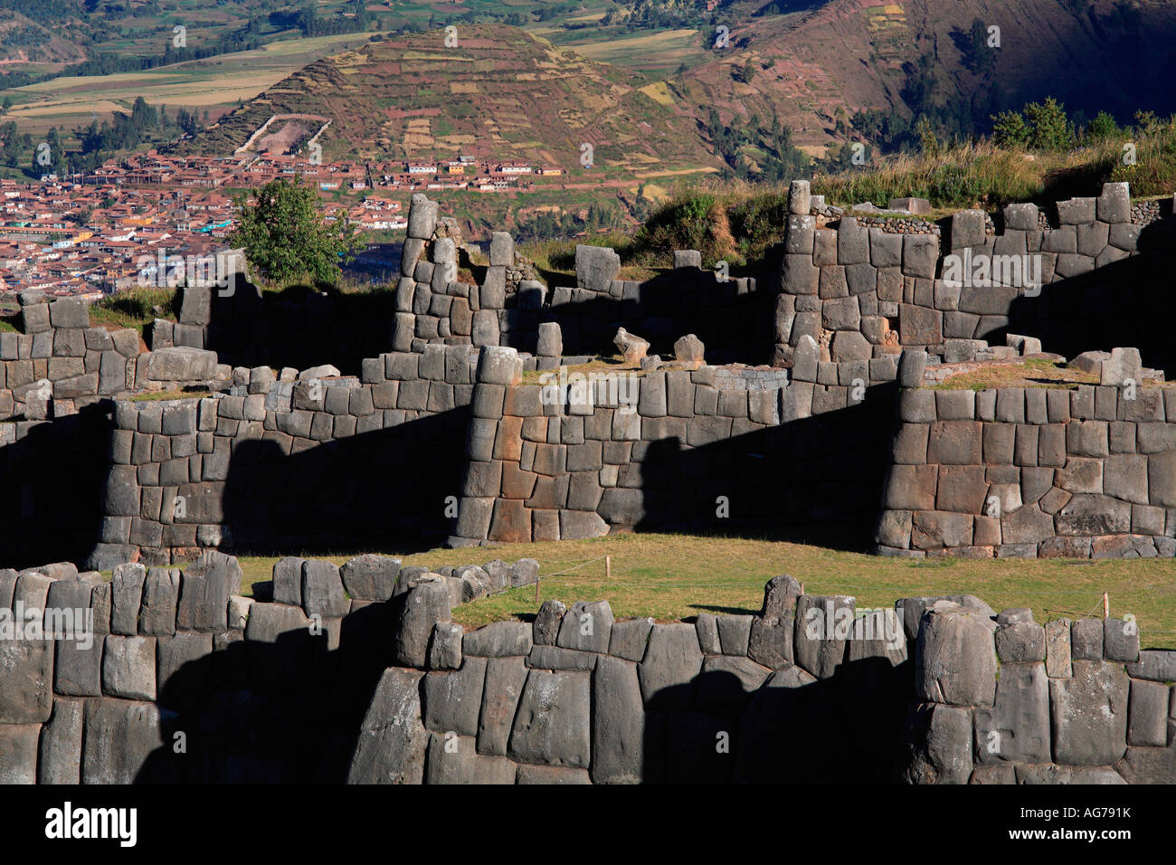 Inca fortress sacsayhuaman near cusco hi-res stock photography and