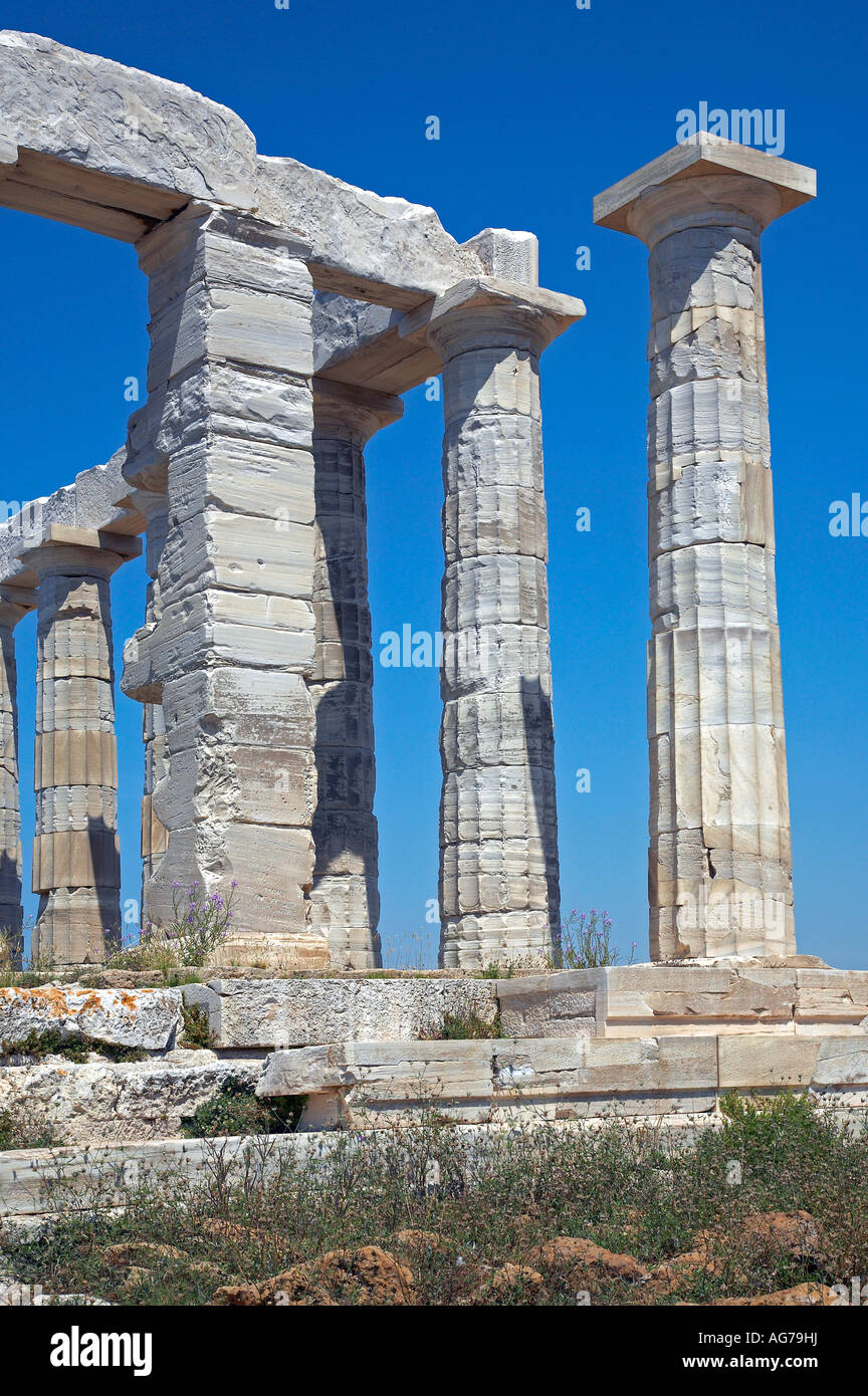 Cape Sounion, Greece, the Temple of Poseidon Stock Photo - Alamy
