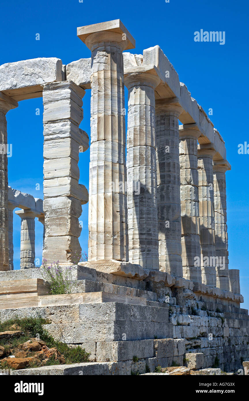 Cape Sounion, Greece, the Temple of Poseidon Stock Photo - Alamy