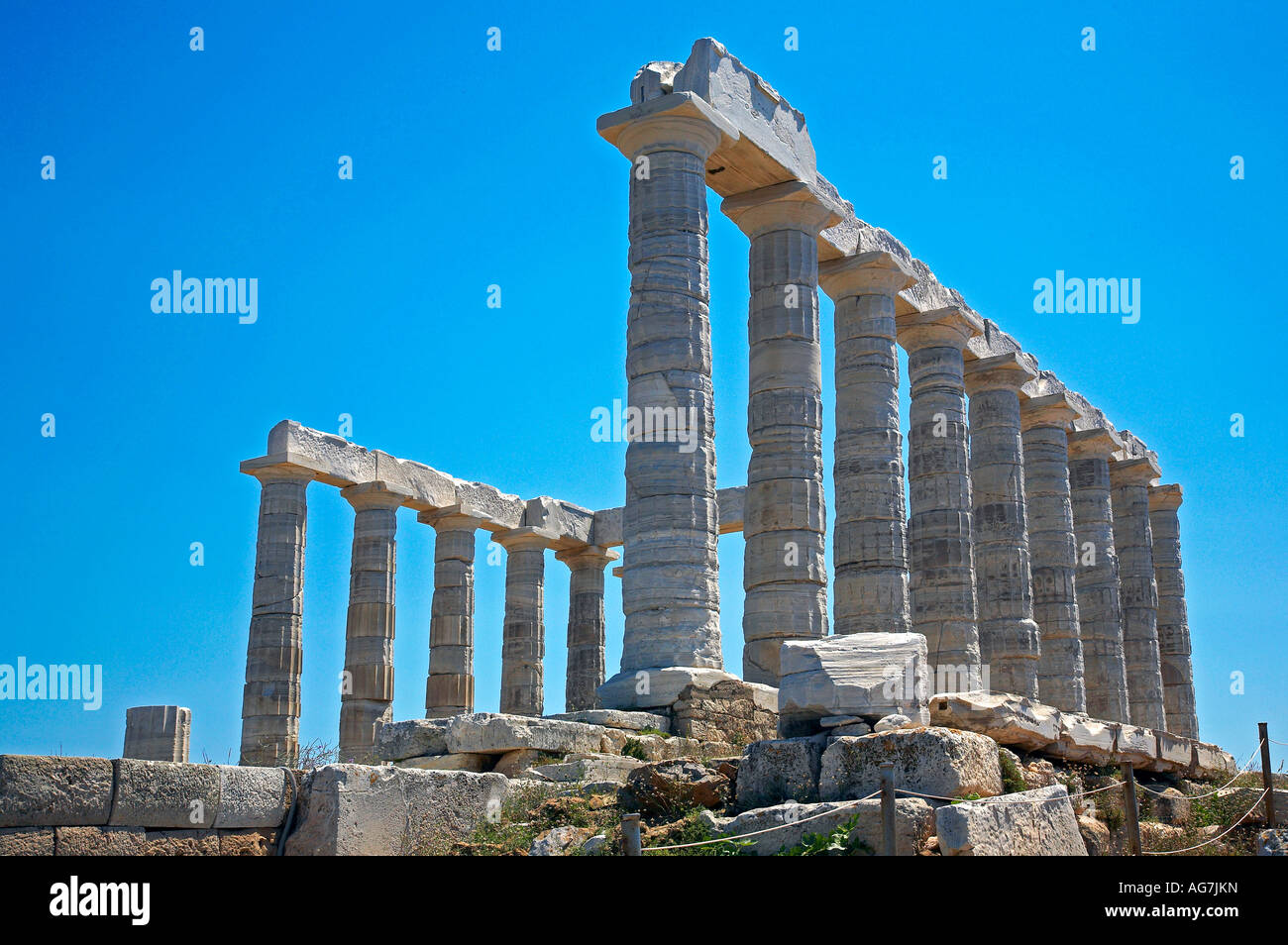 Cape Sounion, Greece, the Temple of Poseidon Stock Photo - Alamy