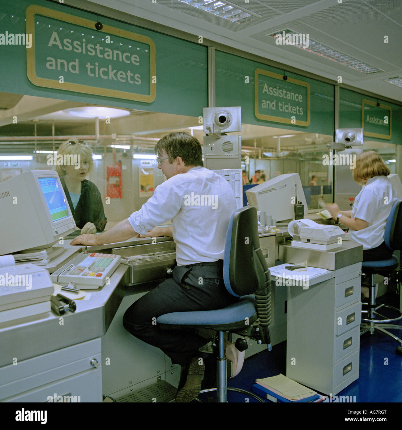 London Underground passenger buys a ticket. The London 'Tube' is the