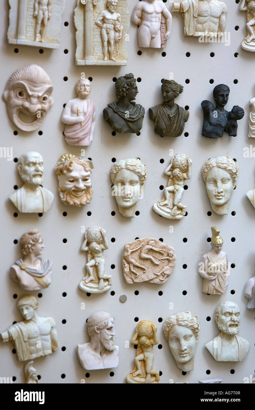 Rhodes Old Town on the Greek island of Rhodes Replica ancient busts for