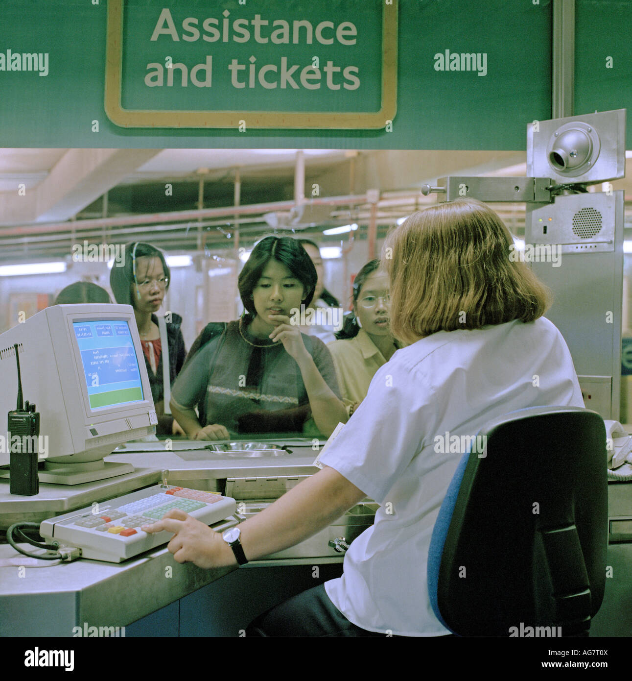 London Underground passenger buys a ticket. The London 'Tube' is the