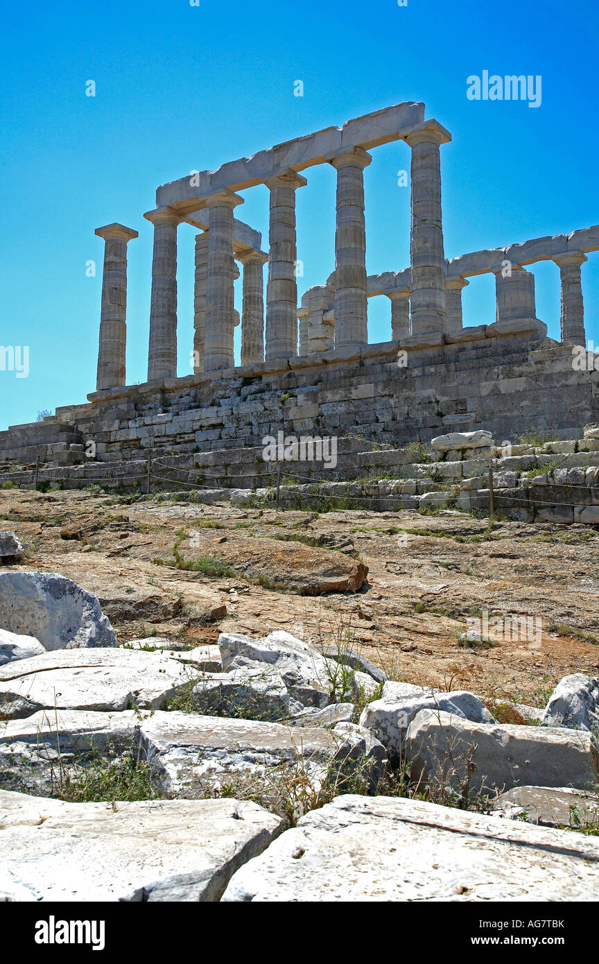 Cape Sounion, Greece, the Temple of Poseidon Stock Photo - Alamy