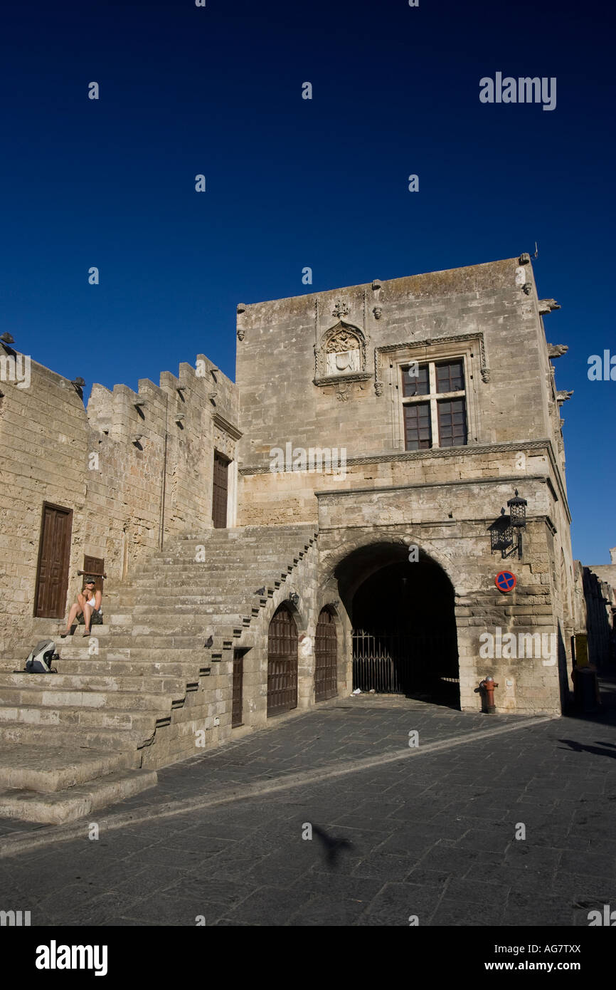 The Castellania built in 1507 by Grand Master D Amboise in Rhodes Old Town on the Greek island of Rhodes Stock Photo
