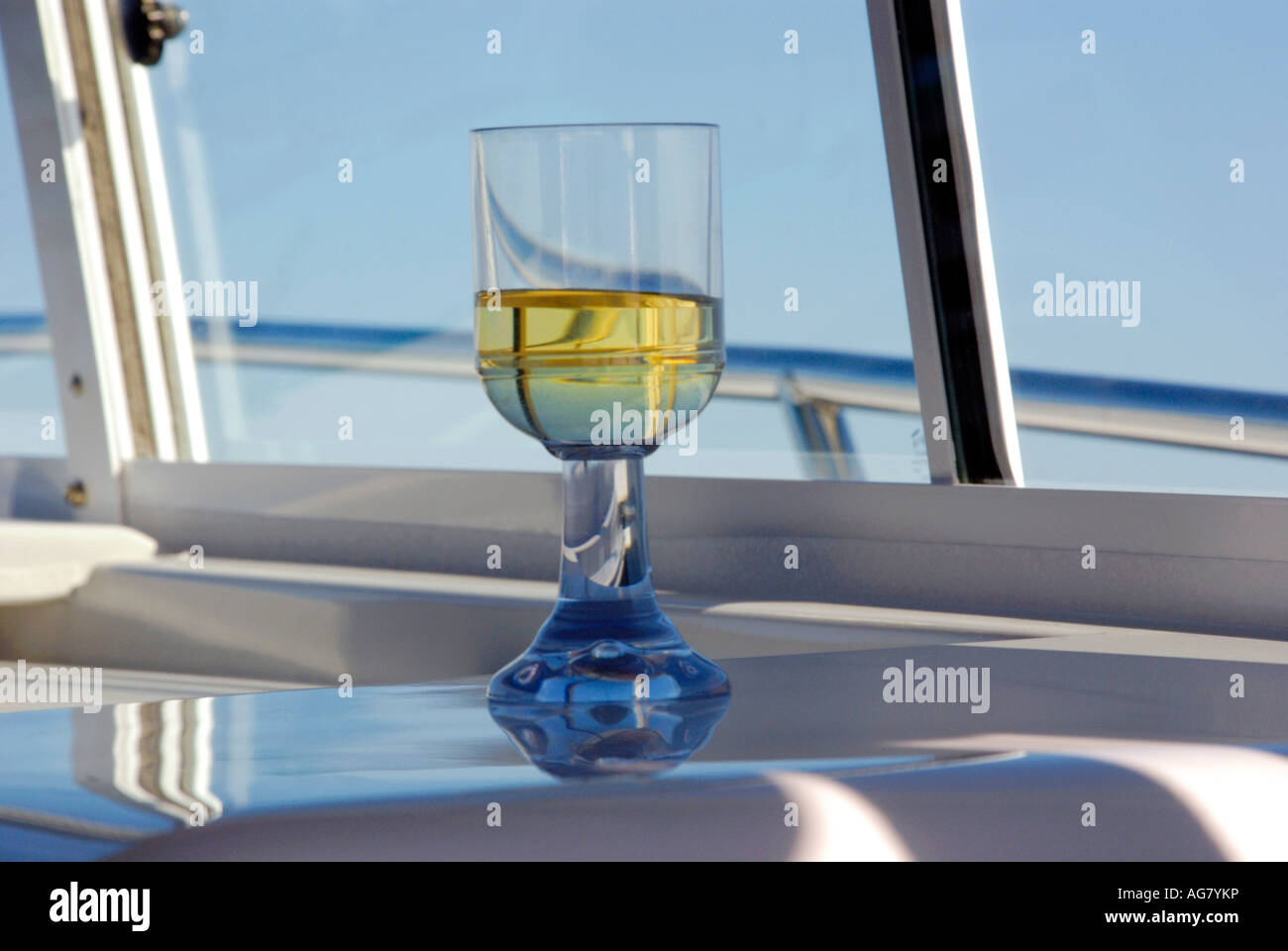 WINE ON BOAT Stock Photo Alamy