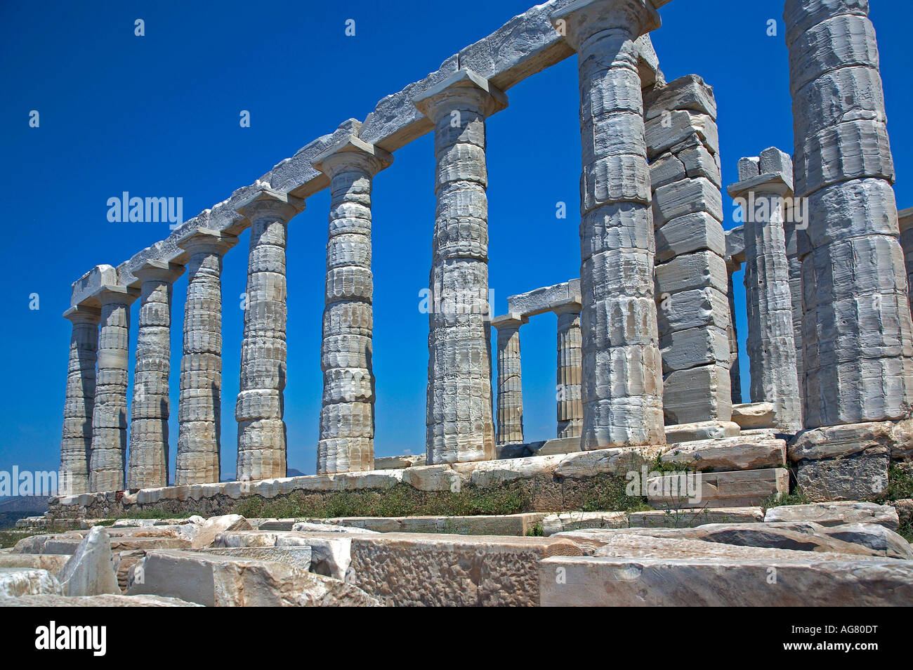 Cape Sounion, Greece, the Temple of Poseidon Stock Photo - Alamy