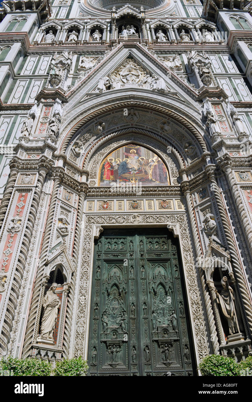 Bronze front door of the Duomo Santa Maria del Fiori Saint Mary of the