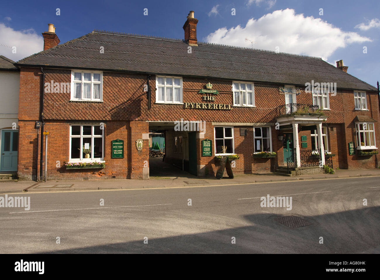 The Pykkeral pub Ixworth village high street, Suffolk, UK 2007 Stock Photo