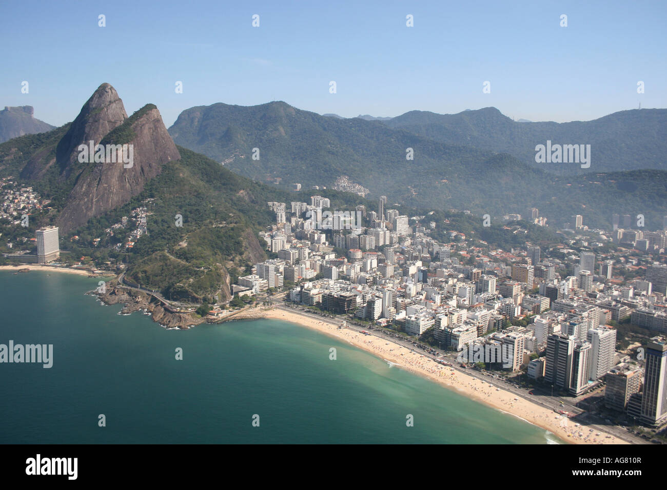 Aerial view of Leblon beach Rio de Janeiro Stock Photo - Alamy