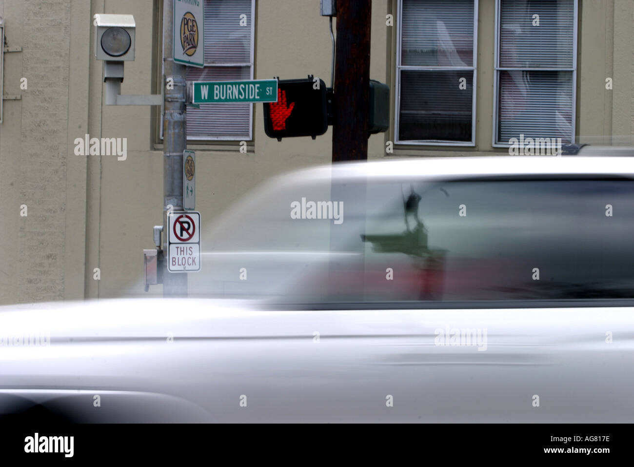 A traffic camera in Portland Oregon used to catch people running a red