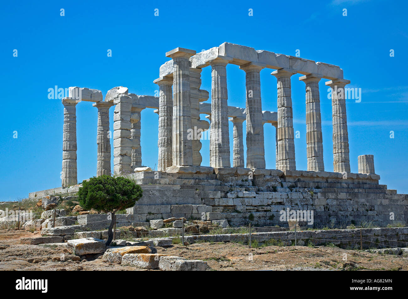 Cape Sounion, Greece, the Temple of Poseidon Stock Photo - Alamy