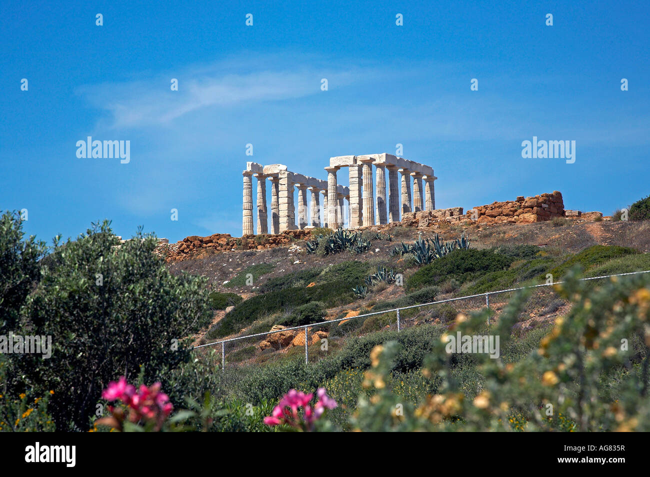 Cape Sounion, Greece, the Temple of Poseidon Stock Photo - Alamy