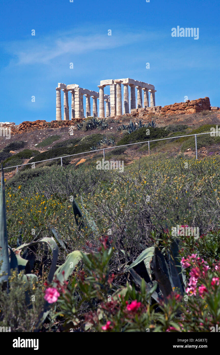 Cape Sounion, Greece, the Temple of Poseidon Stock Photo - Alamy