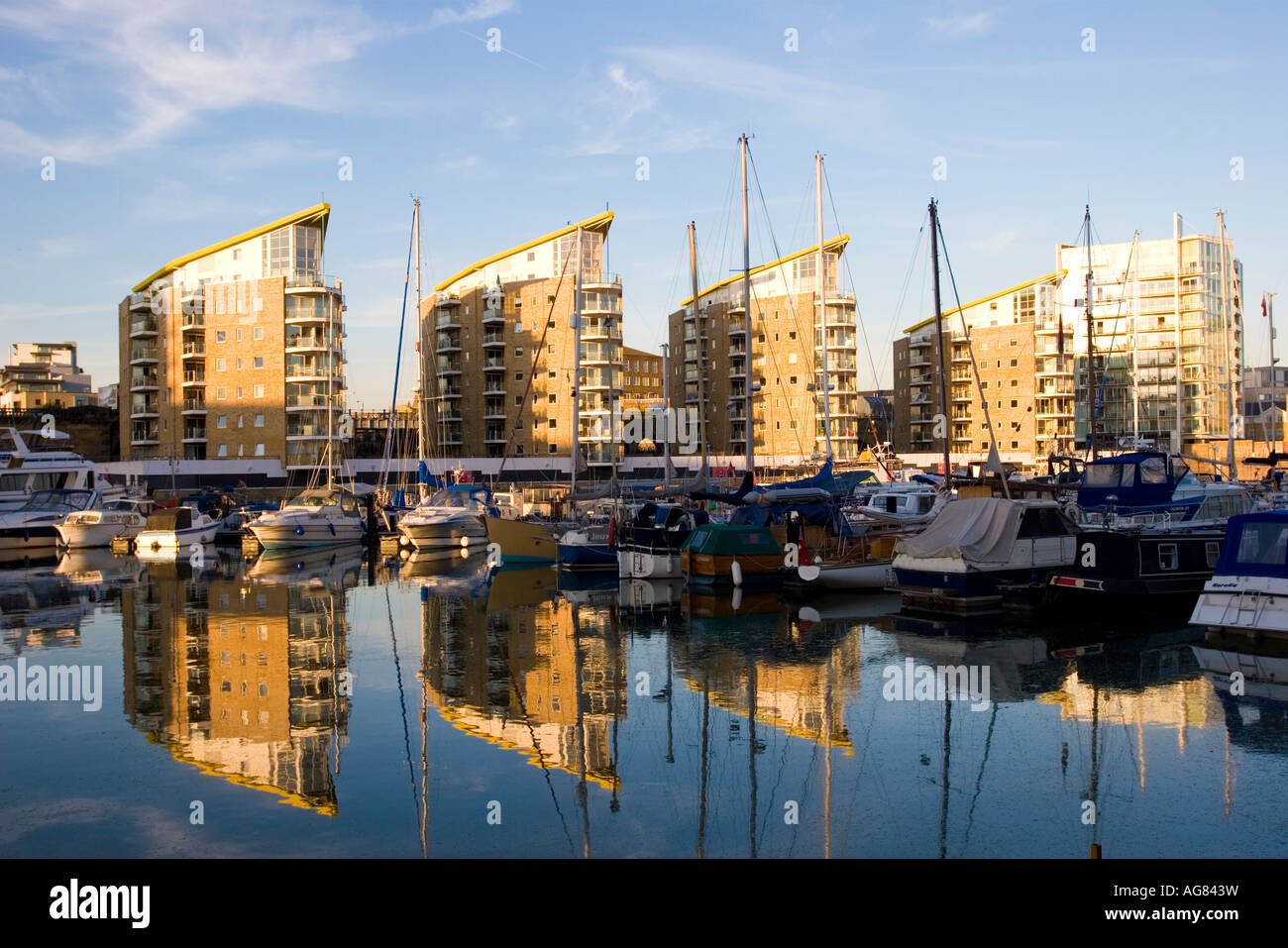 Limehouse marina docklands london apartments Stock Photo Alamy