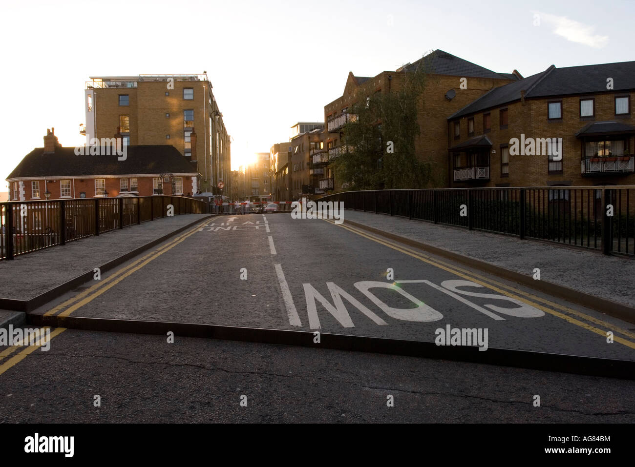 Swing Bridge Limehouse marina london Stock Photo Alamy