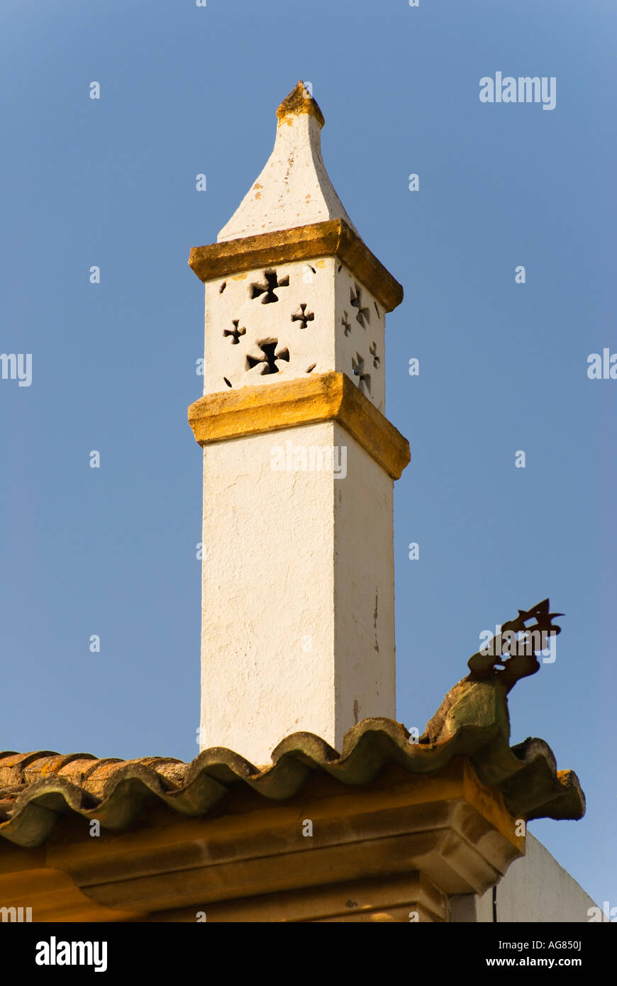 Typical chimney Faro Algarve Portugal Stock Photo
