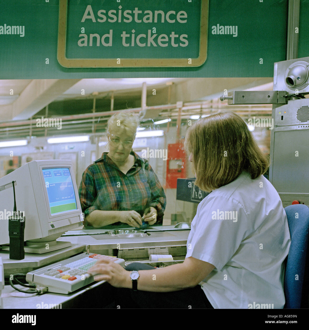 London Underground passenger buys a ticket. The London 'Tube' is the