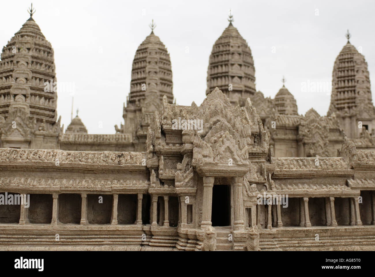 Thailand Bangkok Royal Palace Model Of Angkor Wat Stock Photo