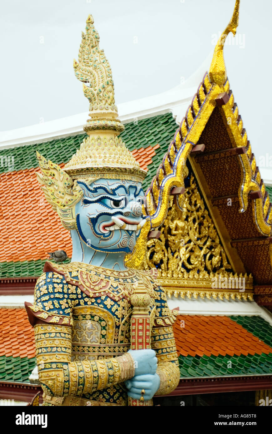 Thailand Bangkok Royal Palace Guardian Giant Stock Photo