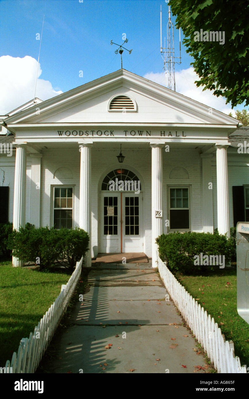 Exterior of Town Hall Woodstock New York state USA Stock Photo Alamy