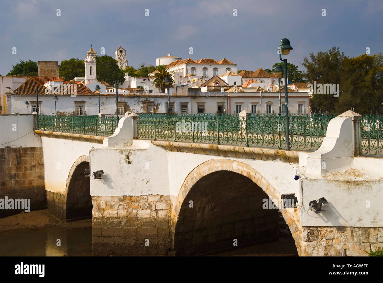 Ponte Romana Roman bridge Tavira Algarve Portugal Stock Photo Alamy